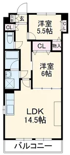 中京ウエストⅡ【5A号室】の間取り