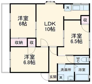 リージェンシー中田【101号室】の間取り