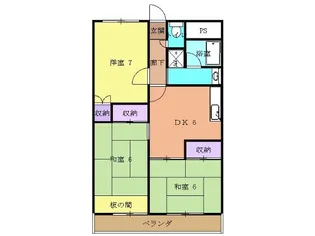 サンシャインひら【402号室】の間取り