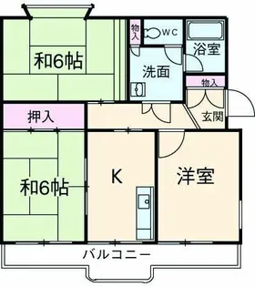 スカイハイツ関【202号室】の間取り
