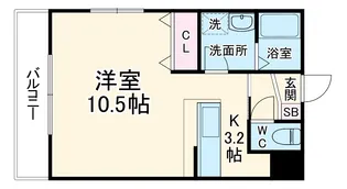 グランストーク篠ケ瀬【1階】の間取り