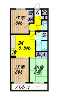 ジニアス塩澤【102号室】の間取り