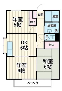 ハイツカナル【2階】の間取り