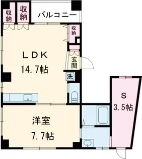 ベルハイム戸越Ⅴ【5階】の間取り