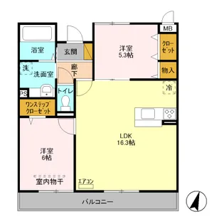 グリーンレジデンス葉月【3階】の間取り