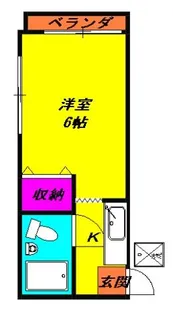 フロンティアパレス【203号室】の間取り