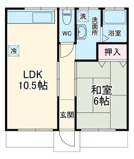 飯野コーポ加知【101号室】の間取り