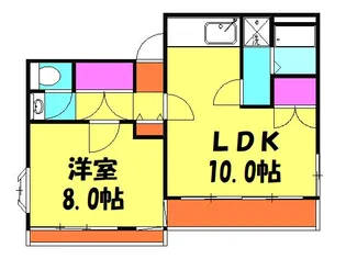 コスモ三原【401号室】の間取り