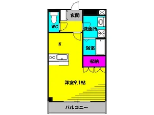 アバンティ・K2【105号室】の間取り