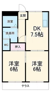 イラワジハイツ【102号室】の間取り