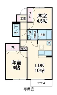 ボンヌール・アモ【1階】の間取り