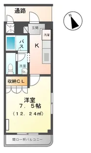 グランドールわらしな川Ⅱ【1階】の間取り