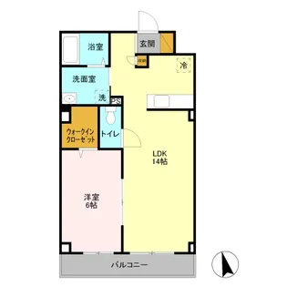 エスト・レザン II【5階】の間取り