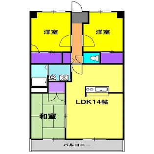 ソシア竜南【203号室】の間取り