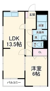 コミネマンション【107号室】の間取り