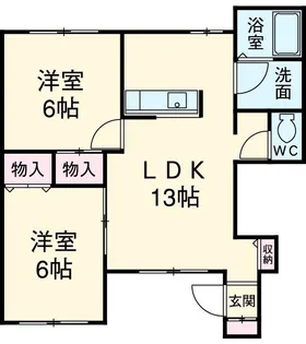 ベルリード弥生【101号室】の間取り