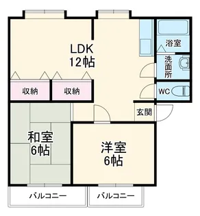 サンビレッジ加倉B棟【2階】の間取り