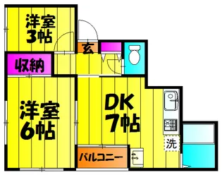 川口屋コーポ【2階】の間取り