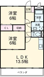 CLAIR IMAI【1階】の間取り