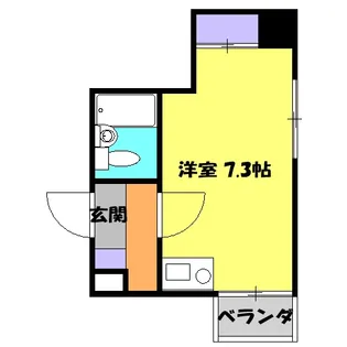 ハートイン山之手【2B号室】の間取り