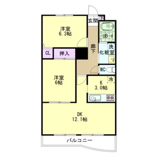 Casa BASSO(カーサバッソ)【303号室】の間取り