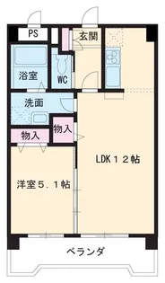 カムパース浄水【103号室】の間取り