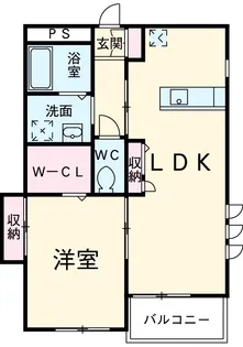 フローレンス【1階】の間取り