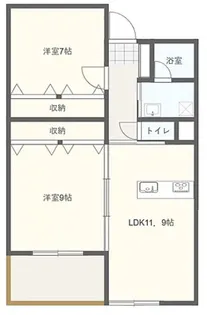 ラメールデトワール【3階】の間取り