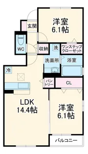 Lobellia TORO Ⅱ【1階】の間取り