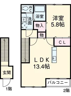 ハイツシェーンV【2階】の間取り