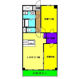 ラシュレ【3階】の間取り