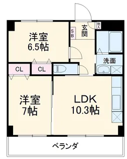 グランド左右木【1階】の間取り