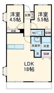 ポローニア指扇【3階】の間取り