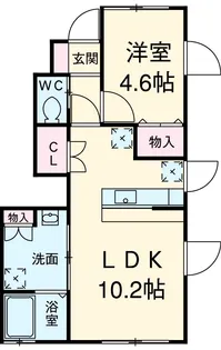 レーヴ グランディス【B103号室】の間取り