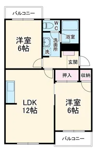 ノンパレイユ笠井【105号室】の間取り