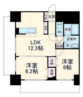 フクロク・レーヴ・マンション【14階】の間取り
