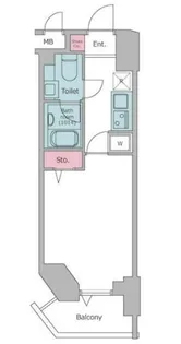 レジディア高輪桂坂【12階】の間取り