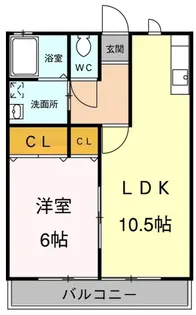 マジェスティーA【1階】の間取り
