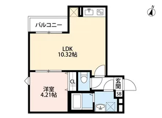 CRASTINE土呂【1階】の間取り