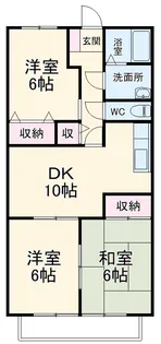 ビラージュYS A【202号室】の間取り
