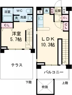サンピエス桜新町【1階】の間取り