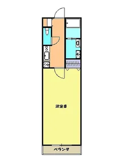 アンプルール リーブル Polo【1階】の間取り