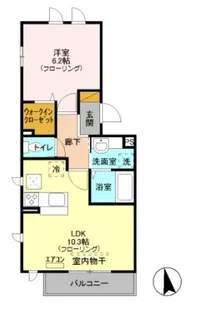 ヴィラ チャイム【1階】の間取り