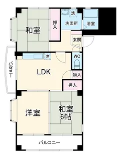 ウィンザーK&Y六軒屋【301号室】の間取り