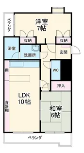 ダイアパレス四日市 B棟【605号室】の間取り