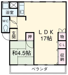 ワイズタウン 1棟【305号室】の間取り