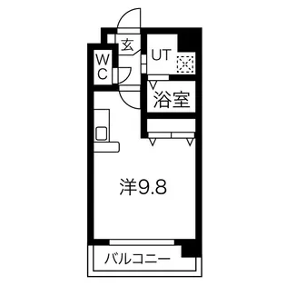 ヴィラ原山 南館【S107号室】の間取り