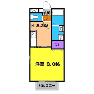 シャルムII【2階】の間取り
