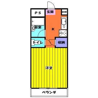 シェルブライト三番館【101号室】の間取り