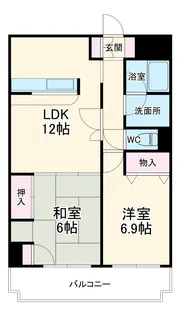 フクロク・ハイ・マンション3号館【10階】の間取り